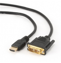 Cable GEMBIRD CC-HDMI-DVI-6 (HDMI M - DVI-D M, 1,8m, black color)