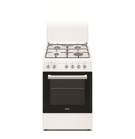 Simfer Cooker 5405SERBB	 Hob type Gas, Oven type Electric, White, Width 50 cm, Electronic ignition, 43 L, Depth 60 cm