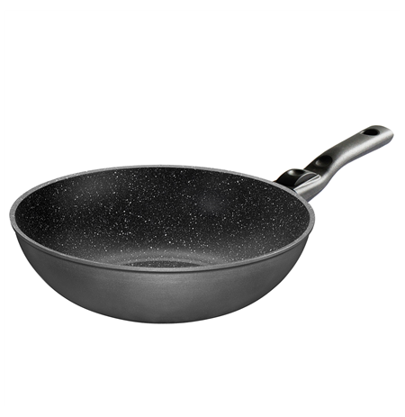 Stoneline Pan 19569 Wok, Diameter 30 cm, Suitable for induction hob, Removable handle, Anthracite