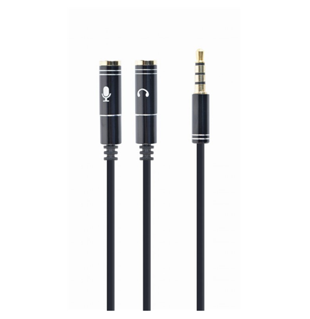 Cablexpert 3.5 mm Audio + Microphone Adapter Cable, 0.2 m, Metal connectors