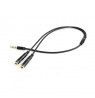 Cablexpert 3.5 mm Audio + Microphone Adapter Cable, 0.2 m, Metal connectors