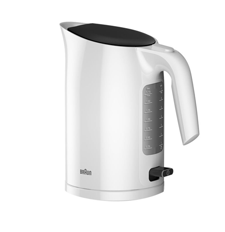 Braun Kettle WK3100WH PurEase Standard, 2200 W, 1.7 L, Plastic, 360° rotational base, White