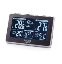 Adler Weather station AD 1175 Black White Digital Display