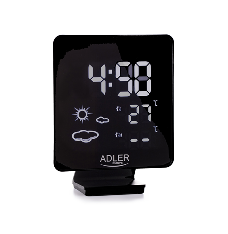 Adler Weather station AD 1176 Black, White Digital Display, Remote Sensor