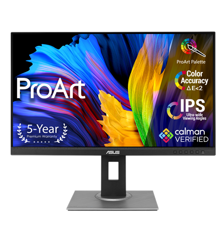 Asus ProArt Display PA278QV 27 ", IPS, WQHD, 16:9, 5 ms, 350 cd/m², Black, HDMI ports quantity 1, 2560 x 1440, 75 Hz