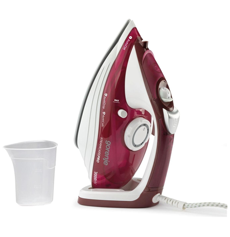 Gorenje Steam Iron SIH3000RBC Steam Iron, 3000 W, Water tank capacity 350 ml, Continuous steam 40 g/min, Red/White