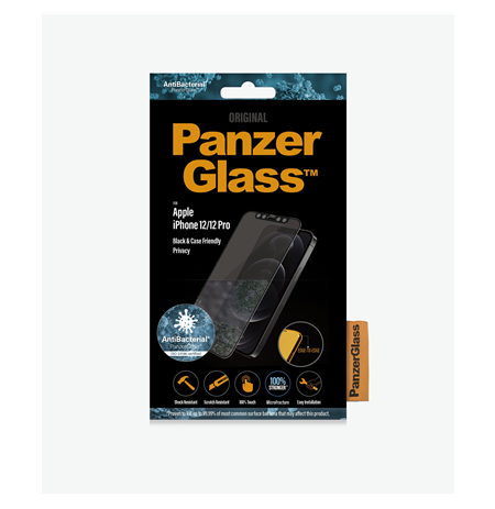 PanzerGlass For iPhone 12/12 Pro, Glass, Black, Privacy glass, 6.1 "