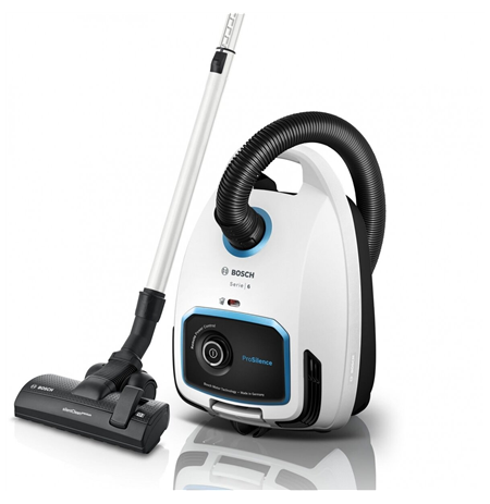Bosch Vacuum cleaner ProSilence BGB6SIL1 Bagged, Power 700 W, Dust capacity 4 L, White, Made in Germany