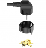 ColorWay Power Socket CW-CHE64B Black, 4xUSB, 2 m, 250 V, 6 euro sockets, 17 W