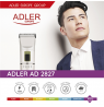 Adler Hair clipper AD 2827 Cordless or corded, Number of length steps 4, White