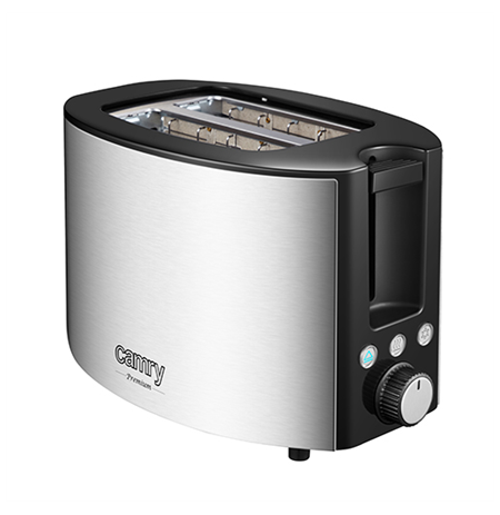Camry Toaster CR 3215 Power 1000 W, Number of slots 2, Housing material Stainless steel, Black/Stainless steel