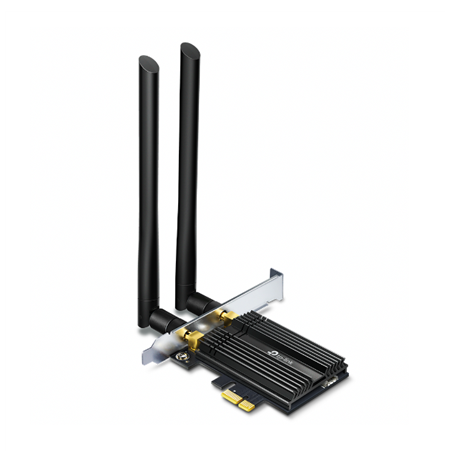Dual Band TP-LINK Archer Wi-Fi 6 Bluetooth 5.0 PCIe Adapter TX50E 2.4GHz/5GHz, Antenna type 2xExternal, 574+2402 Mbit/s