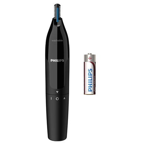 Philips Nose and Ear Trimmer NT1650/16 Wet & Dry, Black, Cordless