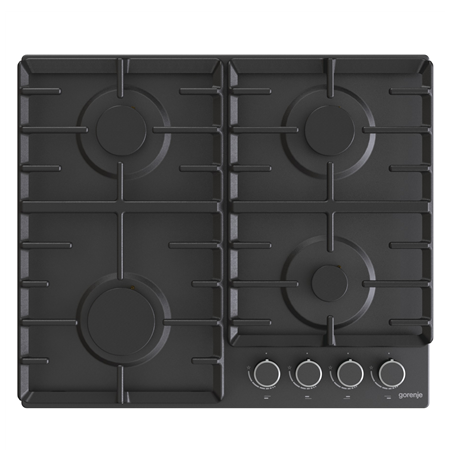 Gorenje Hob G642AB Gas, Number of burners/cooking zones 4, Rotary knobs, Black