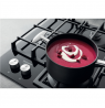 Hotpoint Hob HAGS 61F/BK Gas on glass, Number of burners/cooking zones 4, Rotary knobs, Black