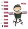 TunaBone Kamado classic 21" grill Size M, Green