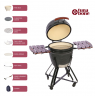 TunaBone Kamado classic 21" grill Size M, Dark grey