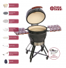 TunaBone Kamado Pro 22" grill Size M, Dark grey