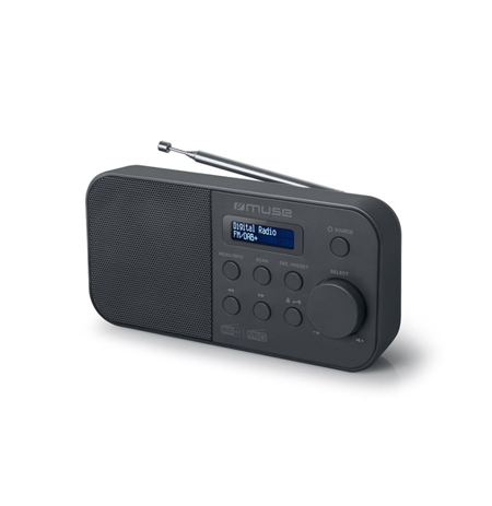 Muse Alarm function, M-109DB, Portable radio, Black