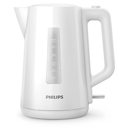 Philips Kettle Series 3000 HD9318/00 Electric, 2200 W, 1.7 L, Plastic, 360° rotational base, White