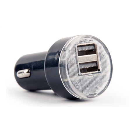 EnerGenie 2-port USB car charger EG-U2C2A-CAR-02 Black, 2.1 A