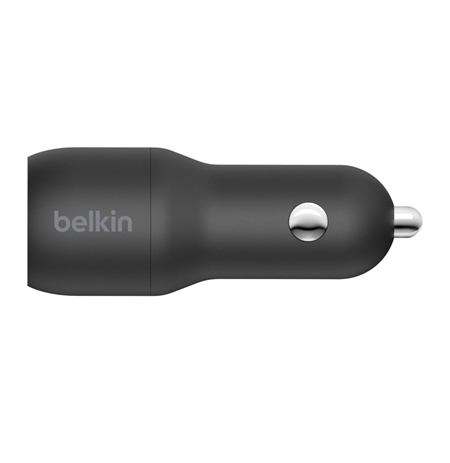 Belkin Dual USB-A Car Charger 24W + USB-A to Lightning Cable BOOST CHARGE Black