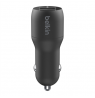 Belkin Dual USB-A Car Charger 24W + USB-A to Lightning Cable BOOST CHARGE Black