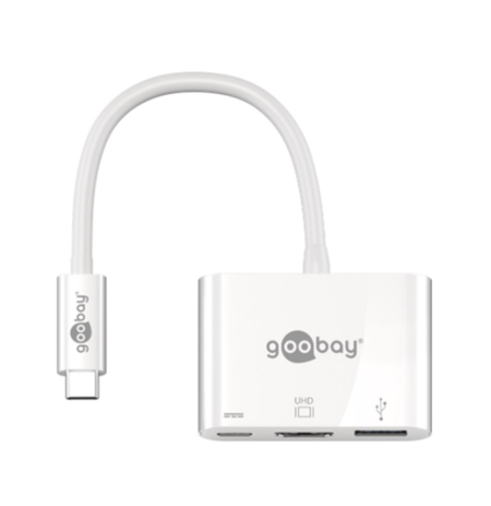 Goobay USB-C to HDMI/USB-C/USB-A 3.0 Multiport Adapter White