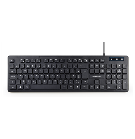 Gembird Multimedia Keyboard KB-MCH-04 Wired, US, Black