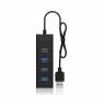 Raidsonic 4 port USB 3.0 hub IB-HUB1409-U3 Black