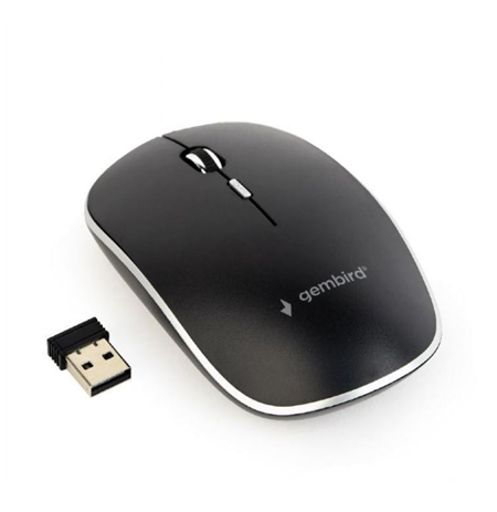 Gembird Silent Wireless Optical Mouse MUSW-4BS-01 USB, Black