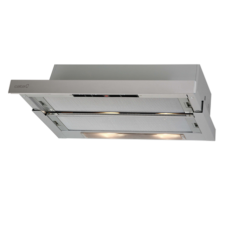 CATA Hood TF 5260 X Telescopic, Energy efficiency class D, Width 60 cm, 325 m³/h, Slider control, LED, Inox