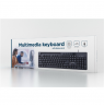 Gembird Multimedia keyboard with phone stand KB-UM-108	 USB Keyboard, Wired, US, Black
