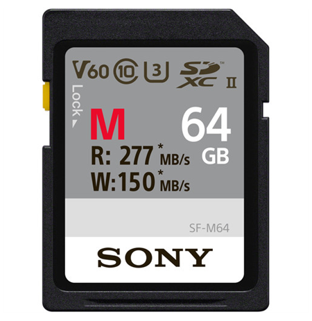Sony 64GB SF-M Series SDXC Class10 UHS-II U3 V60 Tough Memory Card