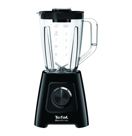 TEFAL Blender BL420838 BlendForce Tabletop, 600 W, Jar material Plastic, Jar capacity 1.25 L, Ice crushing, Black