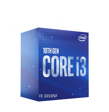 Intel i3-10105F, 3.7 GHz, LGA1200, Processor threads 8, Packing Retail, Processor cores 4, Component for PC