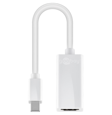 Goobay Mini DisplayPort/HDMI adapter cable 1.1 51729 White,  HDMI female (Type A),  Mini DisplayPort male