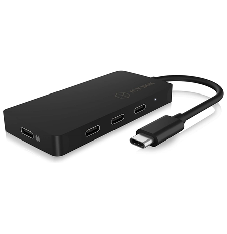 Raidsonic 4-port hub with USB Type-C interface and PD port  IB-HUB1429-CPD Black