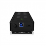 Raidsonic 7-port Industrial hub IB-HUB1703-QC3 0.71 m, Black, USB Type-A