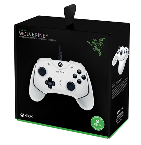Razer Wolverine V2 For Xbox Series X/S, Wired Gaming controller, Mercury White