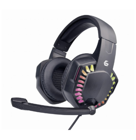 Gembird Microphone, Built-in microphone, Black, Wired, Gaming headset with LED light effect, GHS-06
