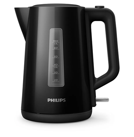 Philips Kettle HD9318/20 Electric, 2200 W, 1.7 L, Plastic, 360° rotational base, Black