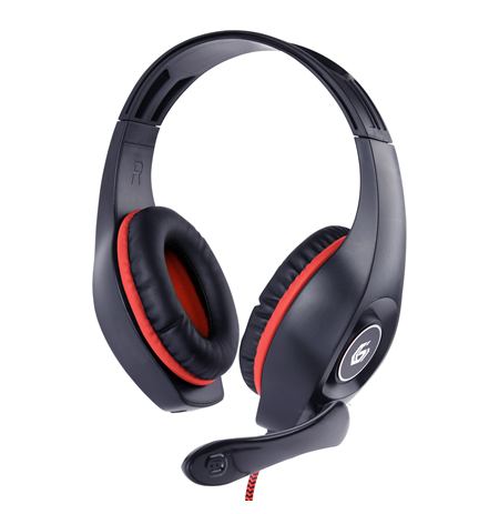 Gembird Gaming headset with volume control GHS-05-R Built-in microphone, Red/Black, Wired, Over-Ear
