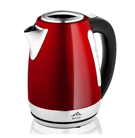 ETA Kettle Ela Digi ETA959890010 Electric, 2200 W, 1.7 L, Stainless steel, 360° rotational base, Red