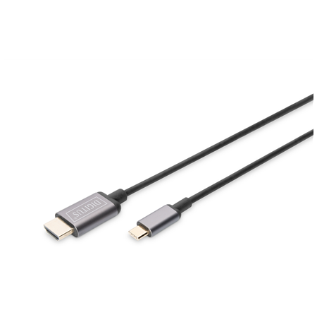 Digitus USB Type-C to HDMI Adapter DA-70821 1.8 m, Black, USB Type-C