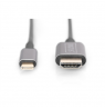 Digitus USB Type-C to HDMI Adapter DA-70821 1.8 m, Black, USB Type-C