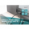 Digitus USB Type-C to HDMI Adapter DA-70821 1.8 m, Black, USB Type-C