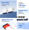 Mercusys AC1900 Whole Home Mesh Wi-Fi System Halo H50G (2-Pack) 802.11ac
