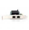 Digitus Gigabit Ethernet PCI Express Card, 2-port 32-bit, low profile bracket, Intel chipset DN-10132