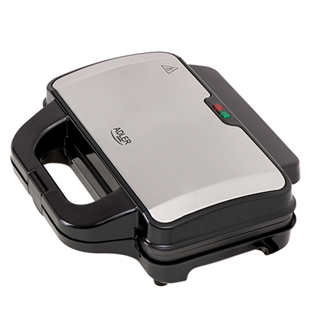 Adler Sandwich maker AD 3043 900 W, Number of plates 1, Number of pastry 2, Black